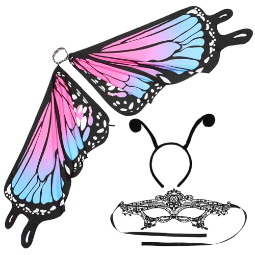 TOPPERFUN 1Satz Schmetterlingsumhang für Modisches Kostüm mit Bequemen Eyepatch Stirnband Dekorativen Schmetterlingsflügeln für Karneval Fasching TOPPERFUN 1Satz Schmetterlingsumhang für Modisches Kostüm mit Bequemen Eyepatch Stirnband Dekorativen Schmetterlingsflügeln für Karneval Fasching von TOPPERFUN