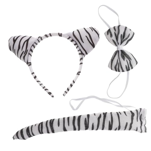 TOPPERFUN Tiger Kostüm Satz für Kinder Kostümparty Ohr Haarband mit Fliege Tierohren Requisite für Karneval und Halloween Langlebiges Material Cosplay Zubehör TOPPERFUN Tiger Kostüm Satz für Kinder Kostümparty Ohr Haarband mit Fliege Tierohren Requisite für Karneval und Halloween Langlebiges Material Cosplay Zubehör von TOPPERFUN