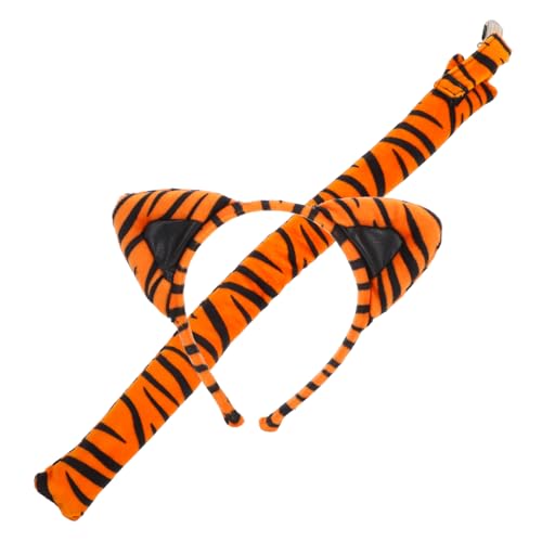 TOPPERFUN 1Satz Tigerohren Stirnband mit Tierschwanz für Cosplay und Kostüm Zubehör für Halloween Karneval und Bühnenauftritte Niedliches Tier Outfit TOPPERFUN 1Satz Tigerohren Stirnband mit Tierschwanz für Cosplay und Kostüm Zubehör für Halloween Karneval und Bühnenauftritte Niedliches Tier Outfit von TOPPERFUN