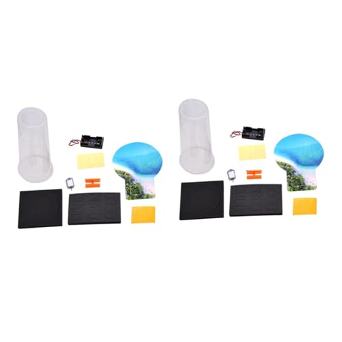 TOPPERFUN 2 Sätze Kit Mit Pädagogischen Lernaktivitäten Tornado-Hersteller Tornado- Stammspiele Machen Sie Ihren Eigenen Kleinen Tornado Lernspielzeug Tornado-Simulator Plastik von TOPPERFUN