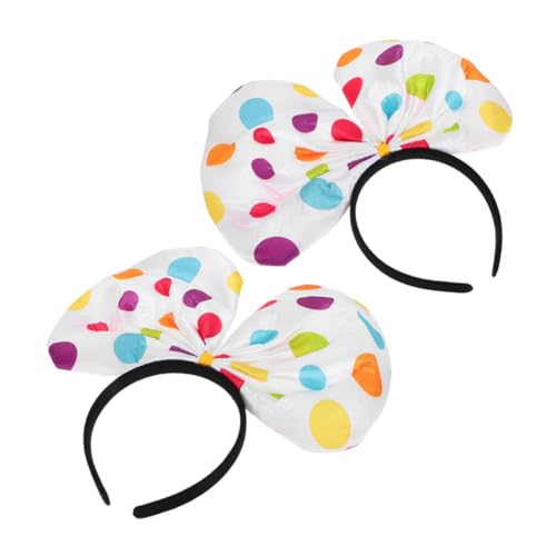 TOPPERFUN 2 Stück Buntes Clown Haarband mit Punkten Leichtes Kostümzubehör für Erwachsene Halloween Party Fasching Cosplay Headpiece TOPPERFUN 2 Stück Buntes Clown Haarband mit Punkten Leichtes Kostümzubehör für Erwachsene Halloween Party Fasching Cosplay Headpiece von TOPPERFUN