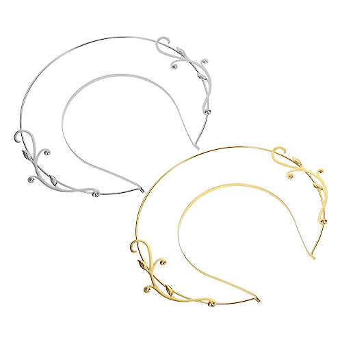 TOPPERFUN 2 Stück Diy Alloy Haarkronen Runde Tiara Haarschmuck für Festlichkeiten und Kostüme Stilvolle Haarbänder für Hochzeiten und Partys von TOPPERFUN