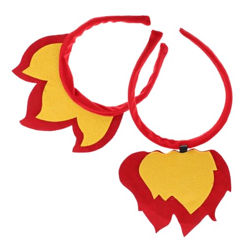 TOPPERFUN 2 Stück Flammen Haarreifen aus Filz Halloween Feuerkrone Haarband Leichtes Party-accessoire für Karneval Cosplay Rave-festival und Thematische Kostümpartys von TOPPERFUN