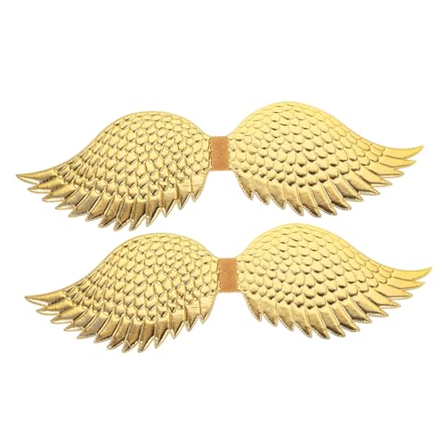 TOPPERFUN 2 Stück Goldene Engelsflügel Kostümzubehör für Requisiten für Halloween Bühnenaufführungen Karneval und Mottopartys TOPPERFUN 2 Stück Goldene Engelsflügel Kostümzubehör für Requisiten für Halloween Bühnenaufführungen Karneval und Mottopartys von TOPPERFUN