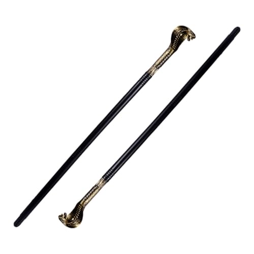 TOPPERFUN 2 Stück Goldener Schlangen Kostümstock für Halloween Cosplay Dekorativer Gehstock für Partys und Bühnenauftritte Robuste Halloween Requisite Kunststoff TOPPERFUN 2 Stück Goldener Schlangen Kostümstock für Halloween Cosplay Dekorativer Gehstock für Partys und Bühnenauftritte Robuste Halloween Requisite Kunststoff von TOPPERFUN