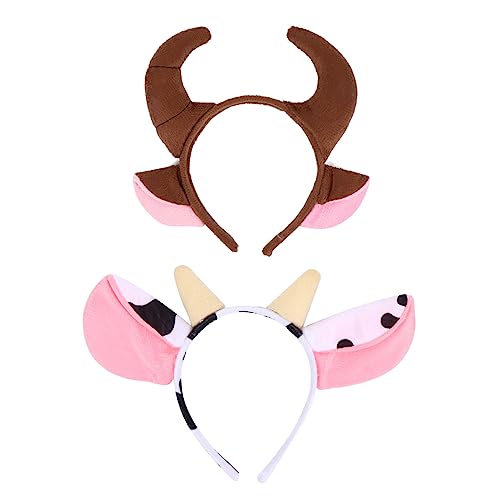 TOPPERFUN 2 Stück Haarreifen Kuh Accessoires Stirnband Halloween Haarband Kleinkind Haarreifen Stirnbänder Für Haarwickel Stirnband Party TOPPERFUN 2 Stück Haarreifen Kuh Accessoires Stirnband Halloween Haarband Kleinkind Haarreifen Stirnbänder Für Haarwickel Stirnband Party von TOPPERFUN
