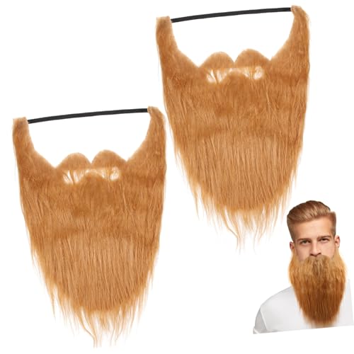 TOPPERFUN 2 Stück Halloween Fake Masken Simulation Schnurrbärte für Kostümpartys und Cosplay Verkleidung für Erwachsene Zufällige Farbe TOPPERFUN 2 Stück Halloween Fake Masken Simulation Schnurrbärte für Kostümpartys und Cosplay Verkleidung für Erwachsene Zufällige Farbe von TOPPERFUN