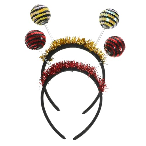 TOPPERFUN 2 Stück Halloween Stirnband Erwachsene Karneval Haarreif mit Pailletten Biene und Marienkäfer Kopfaccessoire für Party Cosplay TOPPERFUN 2 Stück Halloween Stirnband Erwachsene Karneval Haarreif mit Pailletten Biene und Marienkäfer Kopfaccessoire für Party Cosplay von TOPPERFUN