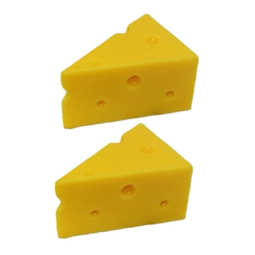 TOPPERFUN 2 Stück Käsemodell Käse-Modell Kunstkäse Simulation von Käseornamenten künstlich simulierter Käse fälschen und backen dekorativer Käse gefälschte Lebensmittel realistisch Harz Gelb von TOPPERFUN