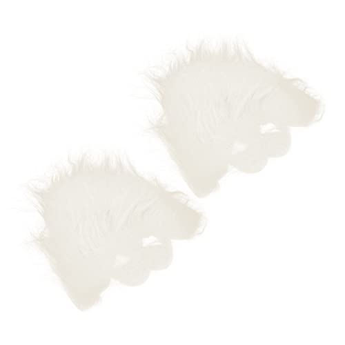 TOPPERFUN 2 Stück Künstlicher Weihnachtsmannbart Teilig Weiß Hohe Hitzebeständigkeit Reusable Fasching Party Performance Prop Für Erwachsene Weihnachtsfeier Cosplay von TOPPERFUN