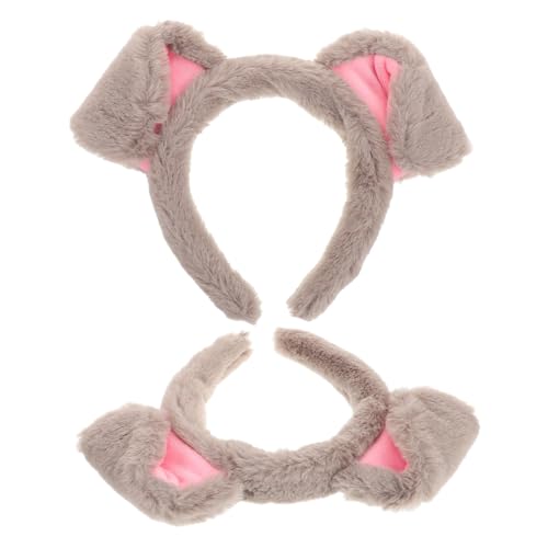 TOPPERFUN 2 Stück Plüsch Hundeohren Haarreif für Mädchen und Erwachsene Weiches Bequemes Kopfband mit Niedlichem Hundedesign Langlebig und Flexibel für Halloween Kostüm Party Cosplay von TOPPERFUN