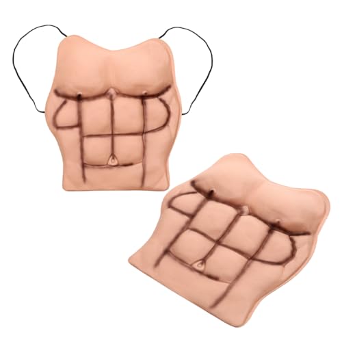 TOPPERFUN 2 Stück Realistische Brust und Bauchmuskel Puppen für Männer Kostümzubehör für Halloween Cosplay Themenpartys und Maskeraden TOPPERFUN 2 Stück Realistische Brust und Bauchmuskel Puppen für Männer Kostümzubehör für Halloween Cosplay Themenpartys und Maskeraden von TOPPERFUN