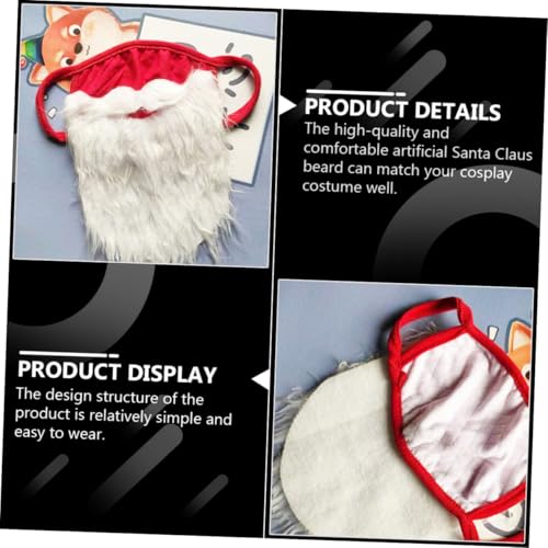 TOPPERFUN 2 Stück Santa Claus Teilig Fake Cosplay Weihnachtsmann Kostüm Zubehör Elastisch Verstellbar Für Erwachsene und Jugendliche Festliche Gesichtsbedeckung von TOPPERFUN