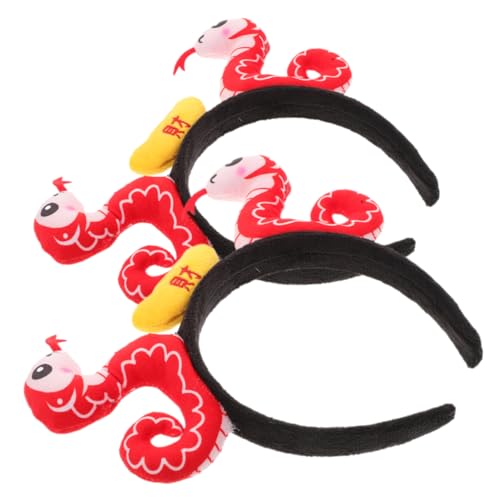 TOPPERFUN 2 Stück Schlangen Stirnbänder für Damen Plüsch Kopfschmuck für Kostümpartys für Halloween und Festliche Anlässe mit Glücksdesign für Wohlstand und Komfort von TOPPERFUN