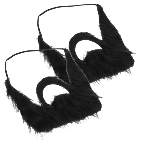 TOPPERFUN 2 Stück Teiliges Falscher Vollbart aus Hautfreundlichem Elastisch und Langlebig Witzige Kostümperücke für Halloween Fasching Karneval Cosplay Partys und Familienfeiern von TOPPERFUN