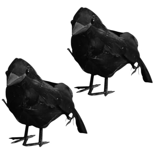 TOPPERFUN 2 Stück Teiliges Realistisches Krähen-deko Schwarz Lebensechte Halloween-attrappen für Gruselige Party Raumdekoration Requisiten für Drinnen und Draußen TOPPERFUN 2 Stück Teiliges Realistisches Krähen-deko Schwarz Lebensechte Halloween-attrappen für Gruselige Party Raumdekoration Requisiten für Drinnen und Draußen von TOPPERFUN