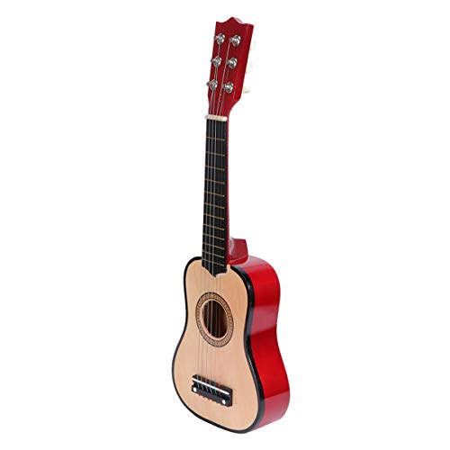 TOPPERFUN 21-Zoll-Gitarre Akustikgitarre Aus Holz Für Anfänger Gitarren-Ukulele 4 Gitarren Für Gitarren-Anfänger (Rot) von TOPPERFUN