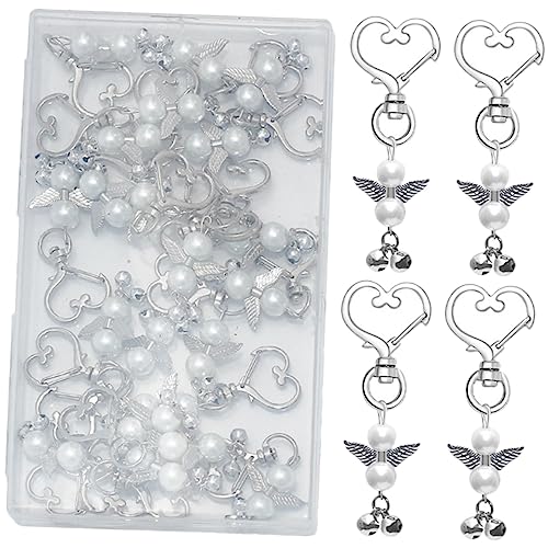 TOPPERFUN 22Stücke Teiliges DIY Schlüsselanhänger Herzförmige Glocken Schlüsselringe für Hochzeiten Geburtstagsfeiern und Kreative Handgemacht und Leicht von TOPPERFUN