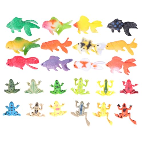 TOPPERFUN 24 Stück Simulation Tierspielzeug aus Kunststoff Kognitives Spielzeug für Kinder Realistische Tiermodellstatuen für Lernspiele und Dekoration von TOPPERFUN