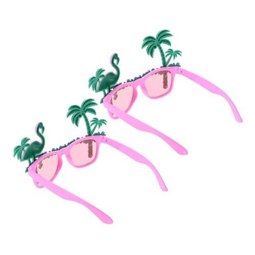 TOPPERFUN 2Stücke Flamingo Design Brille Lustige Hawaii Partybrille mit Kokosnussbaum für Kreative Fotos Dekoration TOPPERFUN 2Stücke Flamingo Design Brille Lustige Hawaii Partybrille mit Kokosnussbaum für Kreative Fotos Dekoration von TOPPERFUN