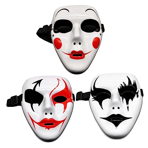 TOPPERFUN 3 Stück Handgefertigte Halloween Masken Dekorative Cosplay Masken für Kostümparty Bühnenaufführungen Rollenspiele Leicht für Erwachsene Teenager TOPPERFUN 3 Stück Handgefertigte Halloween Masken Dekorative Cosplay Masken für Kostümparty Bühnenaufführungen Rollenspiele Leicht für Erwachsene Teenager von TOPPERFUN