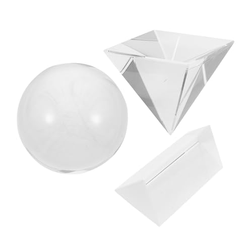 TOPPERFUN 3 Stück Prismen für Fenster kristallkugel Prisms Foto K optisches Kristallprisma Lichtbrechung im Kristallprisma Glasprismen für die Wissenschaft Glaswürfel Glasprisma Transparent von TOPPERFUN