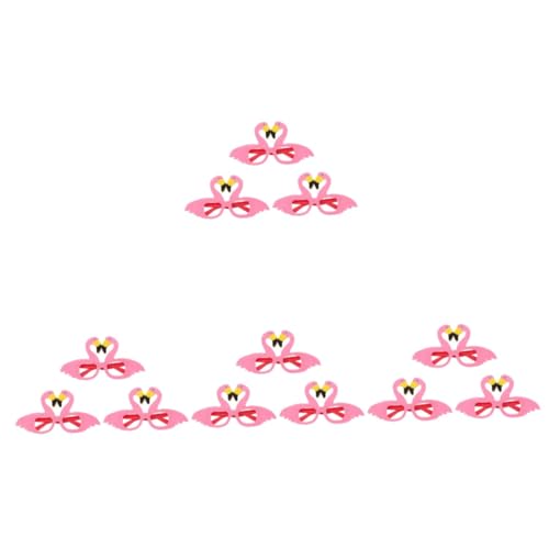 TOPPERFUN 4 Sätze Flamingo -dekorationsbrille Sonnenbrille Flamingo-figur Strandpartydekorationen Flamingo Partydekorationen Luau Partydekorationen Für Rosa Vlies 3 Stück * 4 von TOPPERFUN