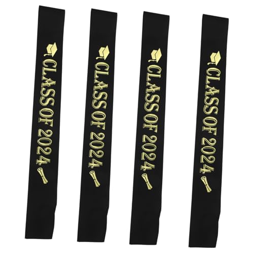 TOPPERFUN 4 Stück 2024 Goldenes Band Grad Sash Absolvent Schärpe Verkaufsstand Graduierung stahl Schärpe Cheerleader Abschlussparty Grad Partyzubehör Studentenabschlussschärpe Satin TOPPERFUN 4 Stück 2024 Goldenes Band Grad Sash Absolvent Schärpe Verkaufsstand Graduierung stahl Schärpe Cheerleader Abschlussparty Grad Partyzubehör Studentenabschlussschärpe Satin von TOPPERFUN