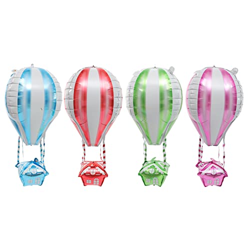 TOPPERFUN 4 Stück Aluminium Folienballons Hot Air Ballon Form für Kindergeburtstag und Hochzeitsfeiern Dekoration Rot Blau Grün für Festivals und Partys TOPPERFUN 4 Stück Aluminium Folienballons Hot Air Ballon Form für Kindergeburtstag und Hochzeitsfeiern Dekoration Rot Blau Grün für Festivals und Partys von TOPPERFUN