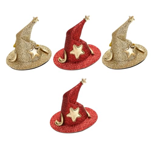 TOPPERFUN 4 Stück Teiliges Hexenhut Haarklammern für Halloween Kostümpartys Glitzer Haarnadeln für Cosplay und Dekoration für Karneval und Maskenbälle TOPPERFUN 4 Stück Teiliges Hexenhut Haarklammern für Halloween Kostümpartys Glitzer Haarnadeln für Cosplay und Dekoration für Karneval und Maskenbälle von TOPPERFUN