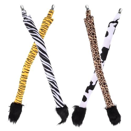 TOPPERFUN 4 Stück Tierschwanz Zubehör Tier Ankleide Zootier Kostüm Zubehör Tierkostüm Erwachsenenschwänze Kostüm Tierschwänze Für Tierschwanz Requisite Halloween TOPPERFUN 4 Stück Tierschwanz Zubehör Tier Ankleide Zootier Kostüm Zubehör Tierkostüm Erwachsenenschwänze Kostüm Tierschwänze Für Tierschwanz Requisite Halloween von TOPPERFUN