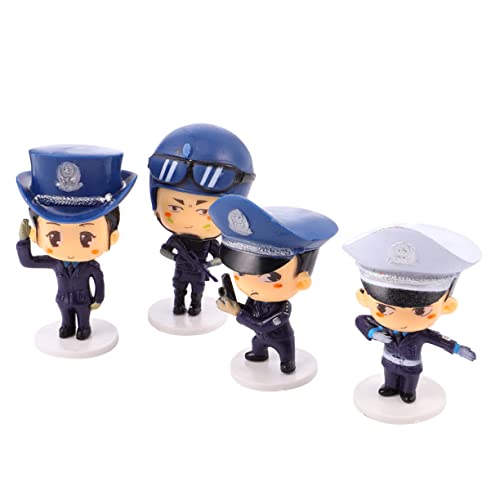 TOPPERFUN 4Stücke Figur Cake Topper Cartoon für Tortendeko für Geburtstagsfeiern und Partys Umweltfreundliche Gummiskulpturen für Kreative Dekoration von TOPPERFUN