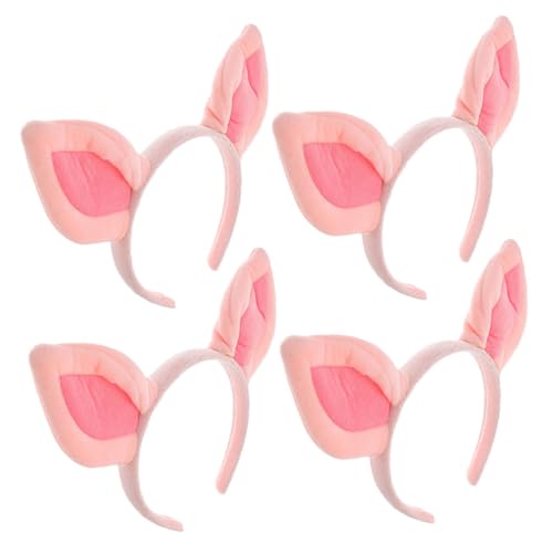 TOPPERFUN 4Stücke Plüsch Schweineohren Stirnband Tierkostüm Haarband für Halloween Cosplay Partys Süßes Accessoire für Erwachsene und Weich TOPPERFUN 4Stücke Plüsch Schweineohren Stirnband Tierkostüm Haarband für Halloween Cosplay Partys Süßes Accessoire für Erwachsene und Weich von TOPPERFUN