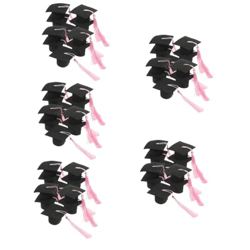 TOPPERFUN 5 Stück Abschlusskappe Kuchendekoration Abschlusstorte Ornament Herzlichen Glückwunsch grad Cake Topper Abschlusskuchendekor Grad-Mütze-Kuchen-Ornament Papier Black TOPPERFUN 5 Stück Abschlusskappe Kuchendekoration Abschlusstorte Ornament Herzlichen Glückwunsch grad Cake Topper Abschlusskuchendekor Grad-Mütze-Kuchen-Ornament Papier Black von TOPPERFUN