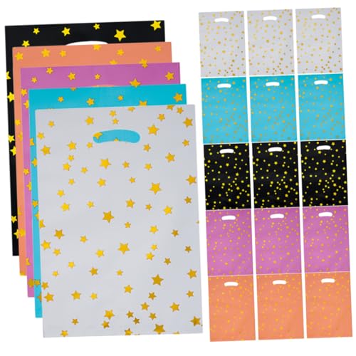 TOPPERFUN 50 Stück Candy Bags Zackige Geschenkbeutel für Partys Hochzeiten Geburtstage und Weihnachten Robuste Praktische Süßigkeitentaschen für Kekse und Leckereien von TOPPERFUN