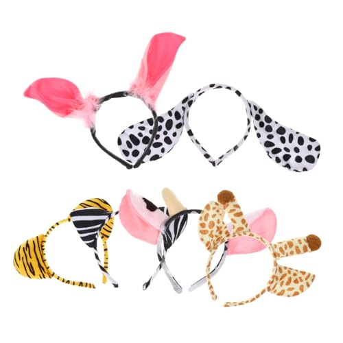 TOPPERFUN 6 Stück Teiliges Haarreif aus Weichem Kurzplüsch mit Niedlichen Tiermotiven für Kindergarten Aufführungen Kostümpartys Cosplay und Mädchendekorationen von TOPPERFUN