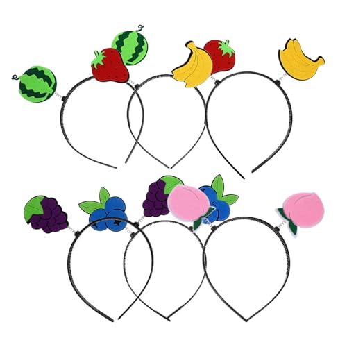 TOPPERFUN 6 Stück Teiliges Wassermelonen Haarband Lustige Frucht Haarschmuck für Feste und Fotoshootings Komfortables und Weiches Material für Erwachsene Sommerparty Dekoration von TOPPERFUN