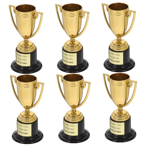 TOPPERFUN 6 Stück kleine Trophäe Trophäenpreis Golf-Pokal Trophäen des Heimwettbewerbs Mini -Trophäe Mini-Trophäen Mini Gold Award Trophy Cup Trophäenbecher Plastik Golden Wiederverwendbar TOPPERFUN 6 Stück kleine Trophäe Trophäenpreis Golf-Pokal Trophäen des Heimwettbewerbs Mini -Trophäe Mini-Trophäen Mini Gold Award Trophy Cup Trophäenbecher Plastik Golden Wiederverwendbar von TOPPERFUN