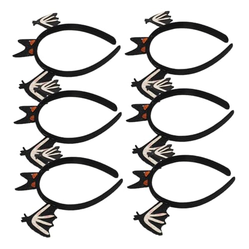 TOPPERFUN 6 Teiliges Halloween Stirnband Halloween Hut Kopfbedeckung – Fledermausflügel Haar Accessoires Kostüm Requisiten Für – Kostüm Cosplay Haarband Für Partys von TOPPERFUN
