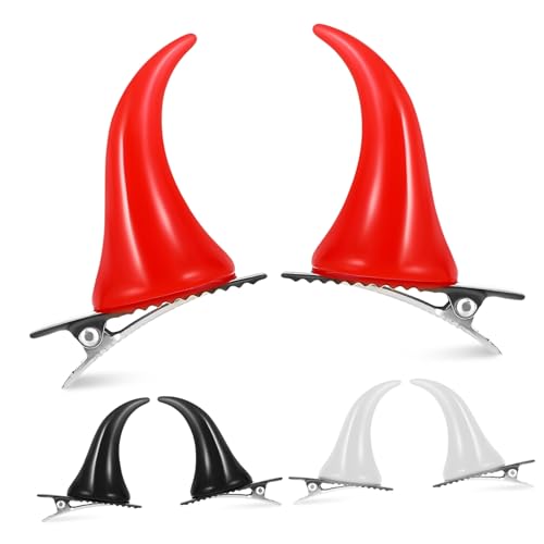 TOPPERFUN 6Stücke Dämonen Horn Haarspangen Halloween Haaraccessoires mit Krokodilklemmen für Cosplay und Partys TOPPERFUN 6Stücke Dämonen Horn Haarspangen Halloween Haaraccessoires mit Krokodilklemmen für Cosplay und Partys von TOPPERFUN