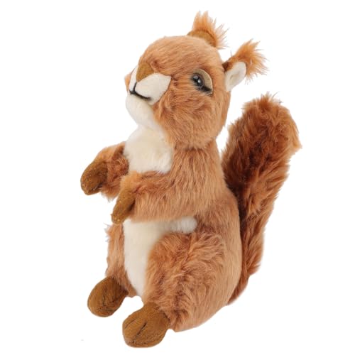 TOPPERFUN Adorable Squirrel Figurine Realistische Dekoration Für Wohnzimmer Kinderzimmer Und Niedliches Plüschspielzeug Für Junge Mädchen Sitzhöhe Als Oder Dekoration von TOPPERFUN