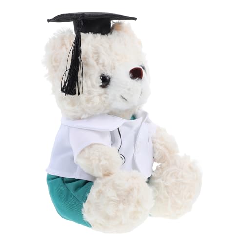 TOPPERFUN Arzt-bär-Puppe Grad Bär Abschluss Tierpuppe Doktor Bär Stofftier Doktor Bärenpuppe Arzt Stofftier Grad-Puppe Abschlussbär Gestopft Krankenschwester Stofftier Pp Baumwolle von TOPPERFUN