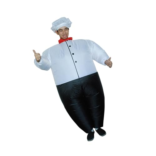 TOPPERFUN Aufblasbarer Anzug Für Erwachsene Aufblasbare Kostüme Für Erwachsene Outfits Lustige Kostüme Aufblasbares Koch Outfit Halloween Kostüm Für von TOPPERFUN