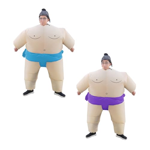 TOPPERFUN Aufblasbarer -Wrestling -Anzug Ringen aufblasbares Kostüm für Erwachsene sprengen Sie Halloween-Kostüme Anzüge Outfit zeigen Wrestling-Kostüm Zufällige Farbe von TOPPERFUN