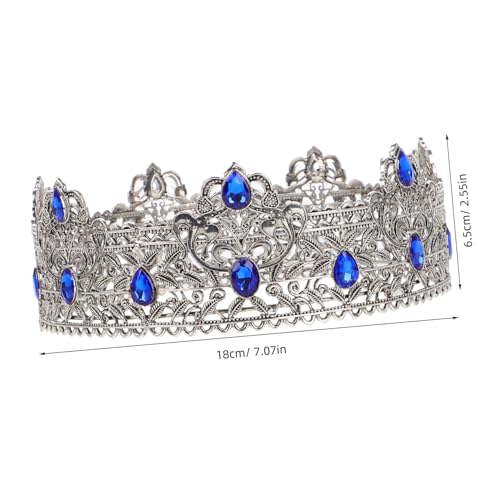 TOPPERFUN Barock Herren Krone mit Funkelnden Strasssteinen Europäisches Design Langlebige Mittelgroß Edle Party Krone für Fasching Karneval Mittelalterliche Kostüme und Halloween TOPPERFUN Barock Herren Krone mit Funkelnden Strasssteinen Europäisches Design Langlebige Mittelgroß Edle Party Krone für Fasching Karneval Mittelalterliche Kostüme und Halloween von TOPPERFUN