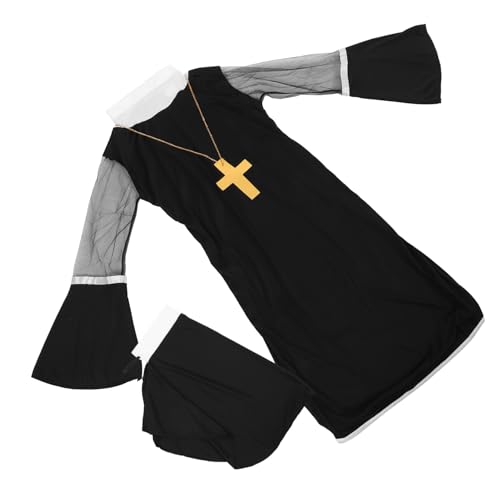 TOPPERFUN Damen Nonnenkostüm Halloween Party Cosplay Outfit aus Weichem Material für Frauen Plus Kostüm für Halloween und Cosplay Feiern TOPPERFUN Damen Nonnenkostüm Halloween Party Cosplay Outfit aus Weichem Material für Frauen Plus Kostüm für Halloween und Cosplay Feiern von TOPPERFUN