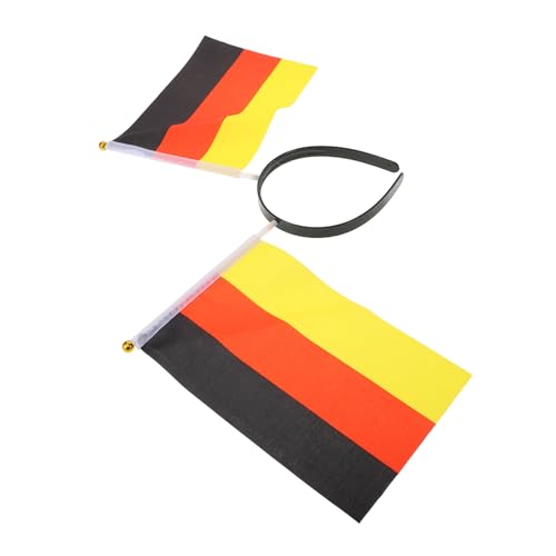 TOPPERFUN Deutschland Flagge Haarreif Fanartikel Fußball Komfortabler Langlebiger Kopfschmuck Patriotisches Deutschland Fan Haarband für Fußballspiele und Partys von TOPPERFUN