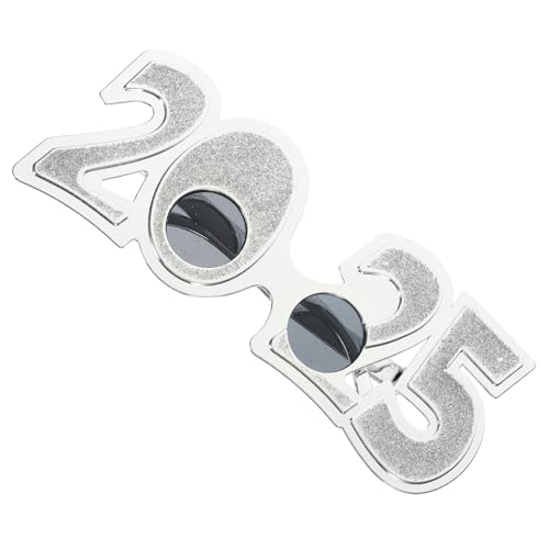 TOPPERFUN Digitale Brille mit gerader Panel gläser Kostümzubehör für das neue Jahr Partygeschenke für das neue Jahr Party-Brillen-Dekore Partyzubehör Zahlenbrille Stk Silver TOPPERFUN Digitale Brille mit gerader Panel gläser Kostümzubehör für das neue Jahr Partygeschenke für das neue Jahr Party-Brillen-Dekore Partyzubehör Zahlenbrille Stk Silver von TOPPERFUN