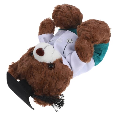 TOPPERFUN Doktorabschlussbär Tierspielzeug für die Abschlusssaison Diplom-Puppe Absolvent Stofftier Herzlichen Glückwunsch, Absolvent, Tierpuppe Doktor Bär PP Baumwolle Brown von TOPPERFUN