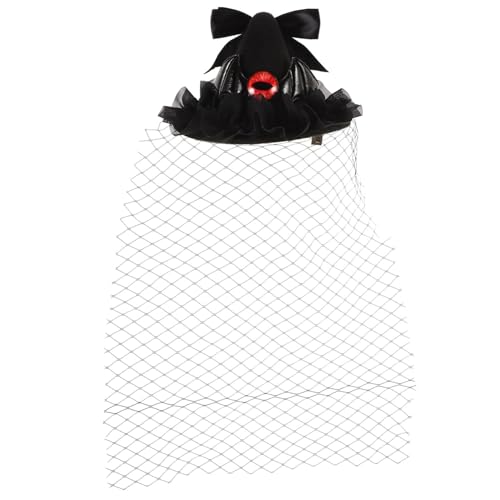 TOPPERFUN Eleganter Fascinator Haarclip mit Schwarzem Pillbox-hut Leichtes Design Modisches Accessoire für Damen für Halloween Lolita Kostümparty und Alltag Sicherer Halt ohne Haarschaden von TOPPERFUN
